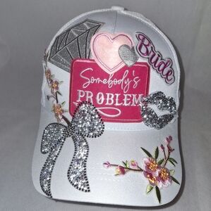 Embellished White Bride Trucker Hat